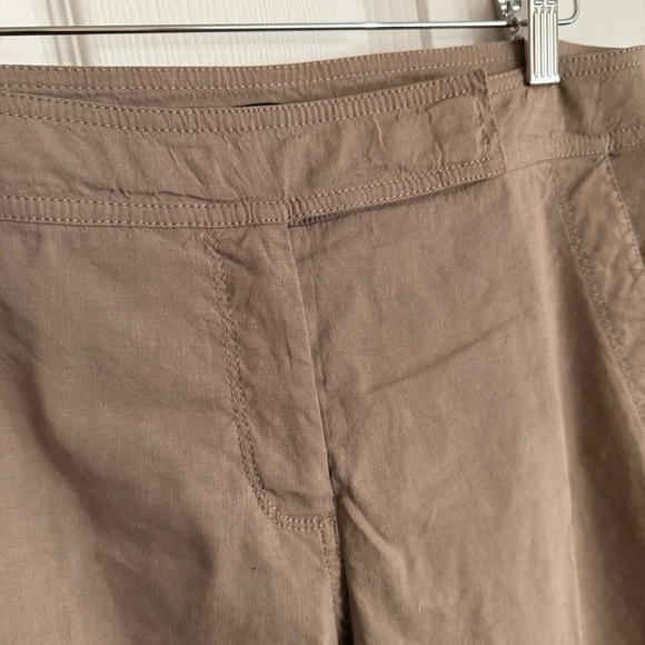 Eileen Fisher Linen Blend straight leg classic mid rise trousers 6 - Picture 2 of 10